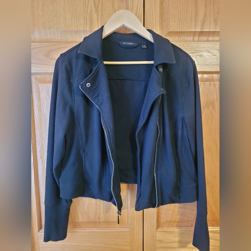 Moto- style cropped jacket- purchased from QVC. Never worn! - Picture 1 of 9